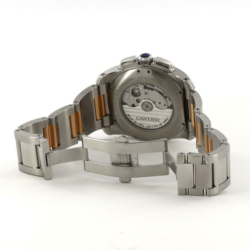 卡地亞 Calibre de Chronograph PG 雙色腕錶 W7100042 SSxPG 自動上鍊-6