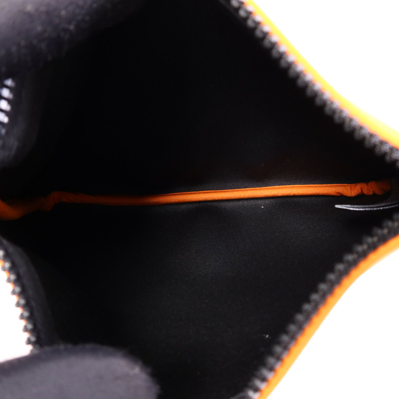 HERMES 尼龍Neobain手拿包Neo Orange-4