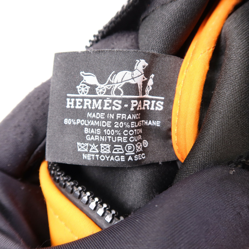 HERMES 尼龍Neobain手拿包Neo Orange-6