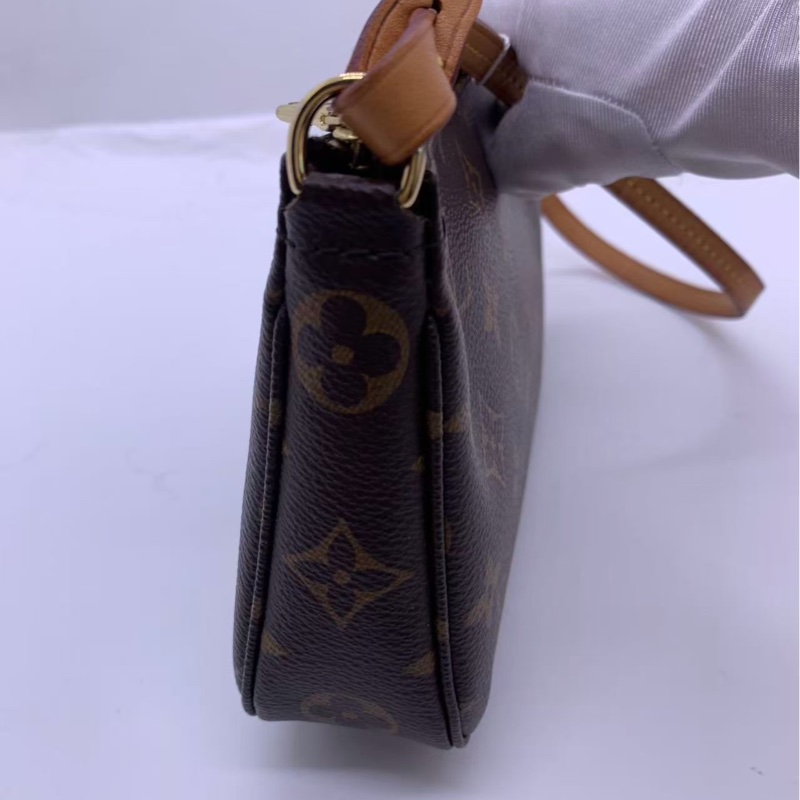 二手路易威登Lv老花麻將包大號，正常使用痕跡，配皮變色-3