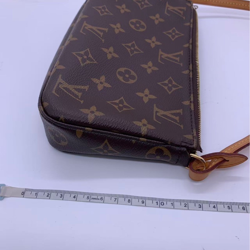 二手路易威登Lv老花麻將包大號，正常使用痕跡，配皮變色-8