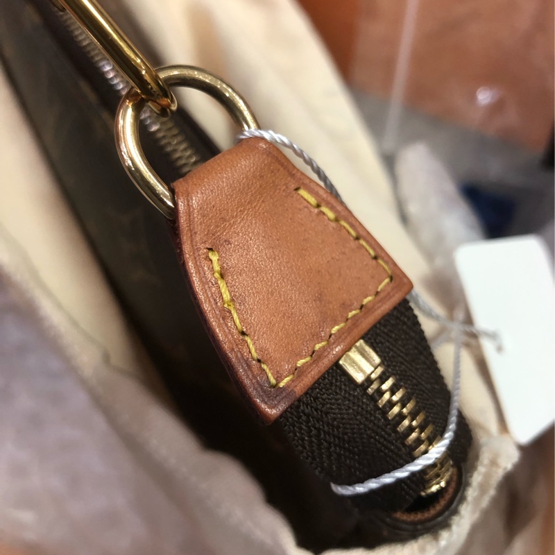 二手路易威登Lv老花麻將包大號，正常使用痕跡，配皮變色-23