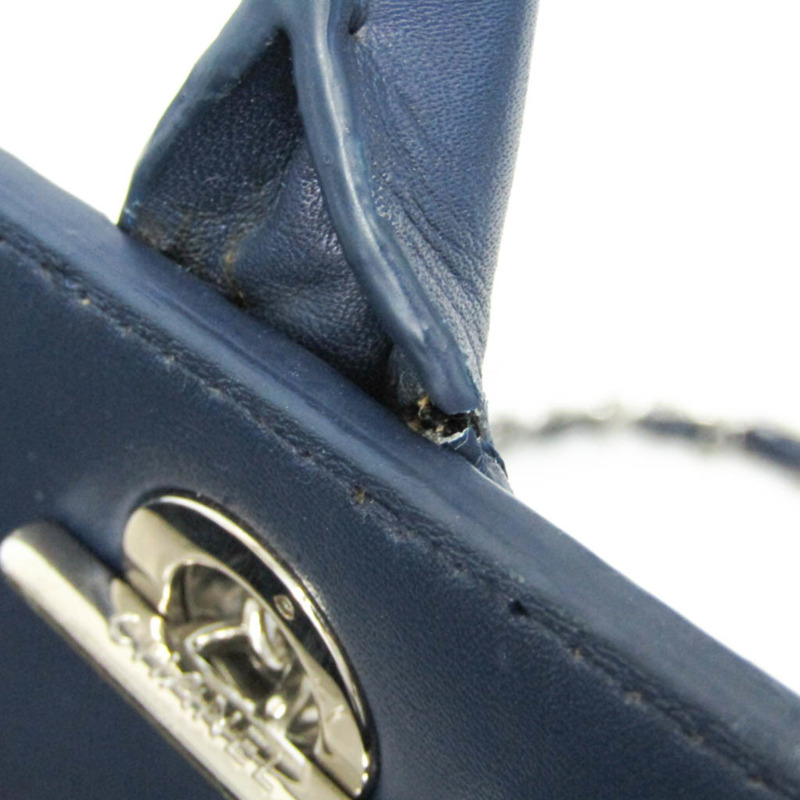 香奈兒 Matelasse Portobello 手提包 女士真皮單肩包，海軍藍-12