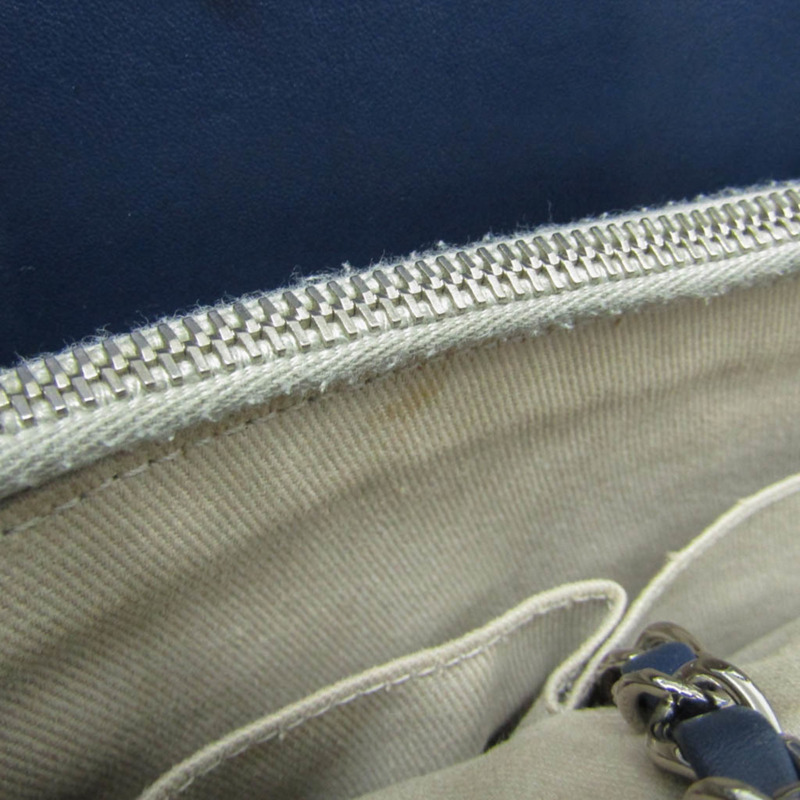 香奈兒 Matelasse Portobello 手提包 女士真皮單肩包，海軍藍-15