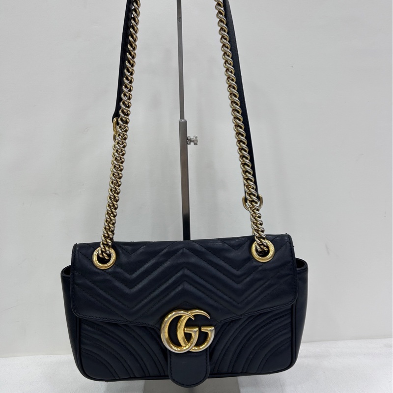 古馳/GUCCI GG Marmont 馬蒙22 舊 黑標022 底長25cm-1