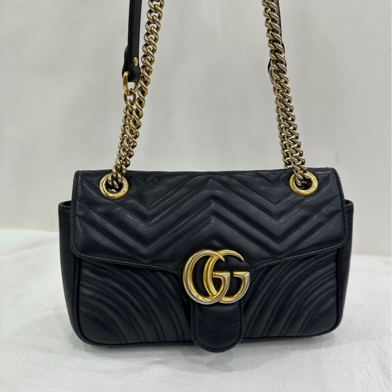 古馳/GUCCI GG Marmont 馬蒙22 舊 黑標022 底長25cm-6