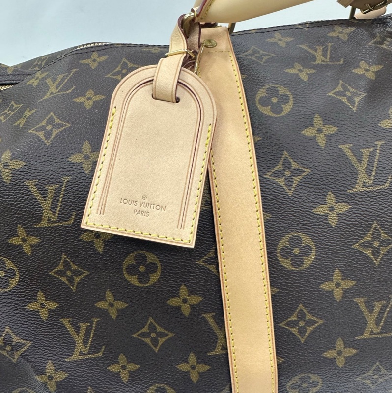 LV路易威登Keepall 55老花旅行袋，經典棕色配色，金色五金，16年標，閒置-8