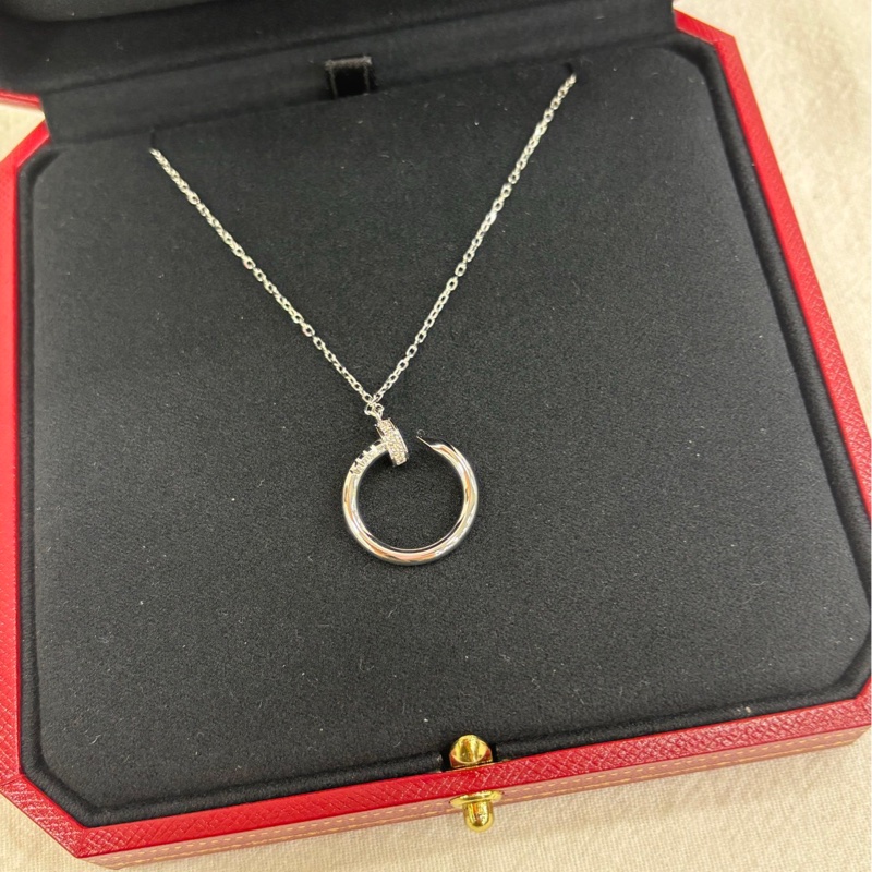 Cartier卡地亞 juste un clou系列白金滿鑽釘子項鍊，24年保卡-8