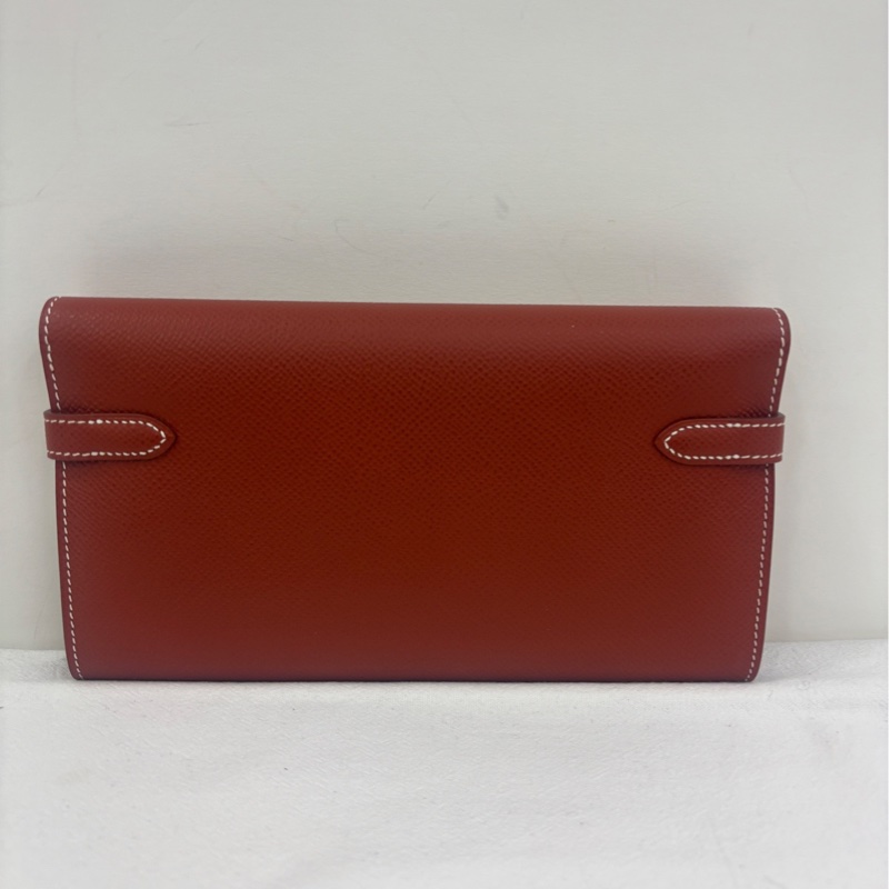 Hermes 愛馬仕 Kelly long 長皮夾框R 閒置99新-1