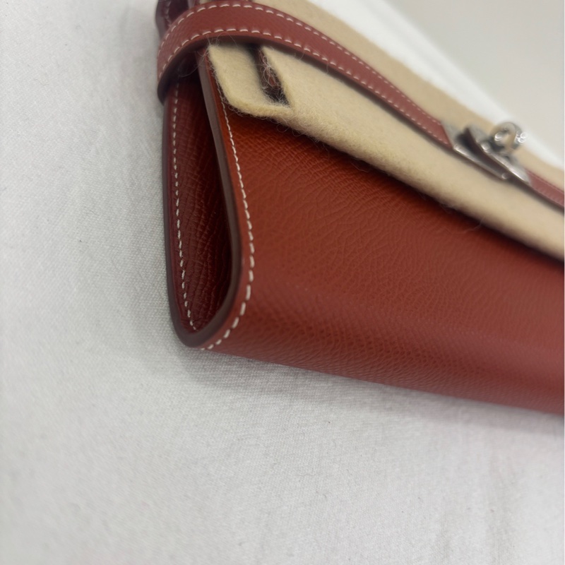 Hermes 愛馬仕 Kelly long 長皮夾框R 閒置99新-2