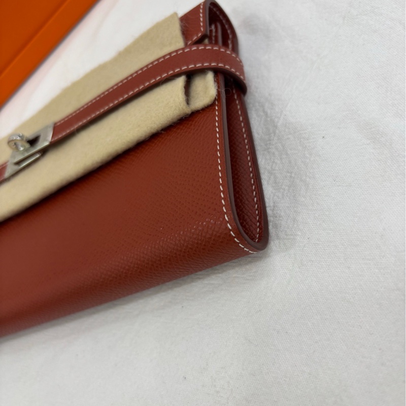 Hermes 愛馬仕 Kelly long 長皮夾框R 閒置99新-5