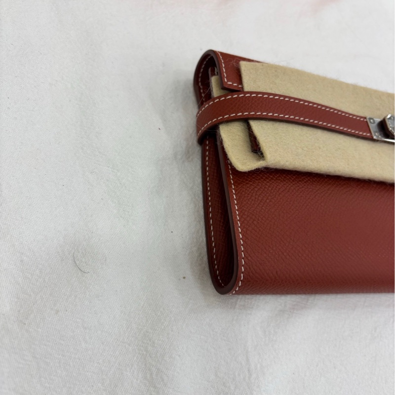 Hermes 愛馬仕 Kelly long 長皮夾框R 閒置99新-6