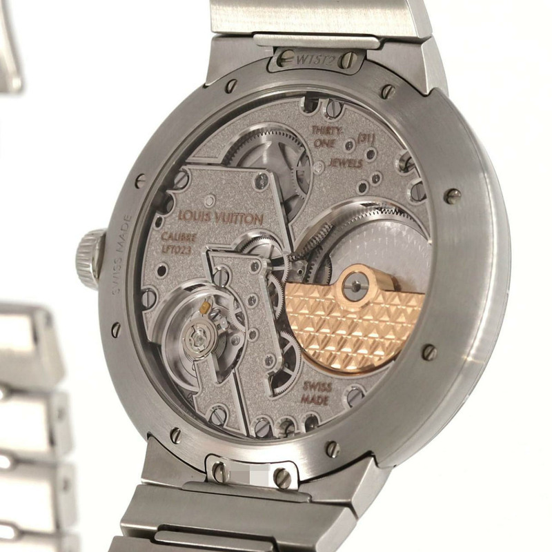 路易威登 Tambour 自動機械錶,精鋼藍色 W1ST20 不鏽鋼腕錶-6