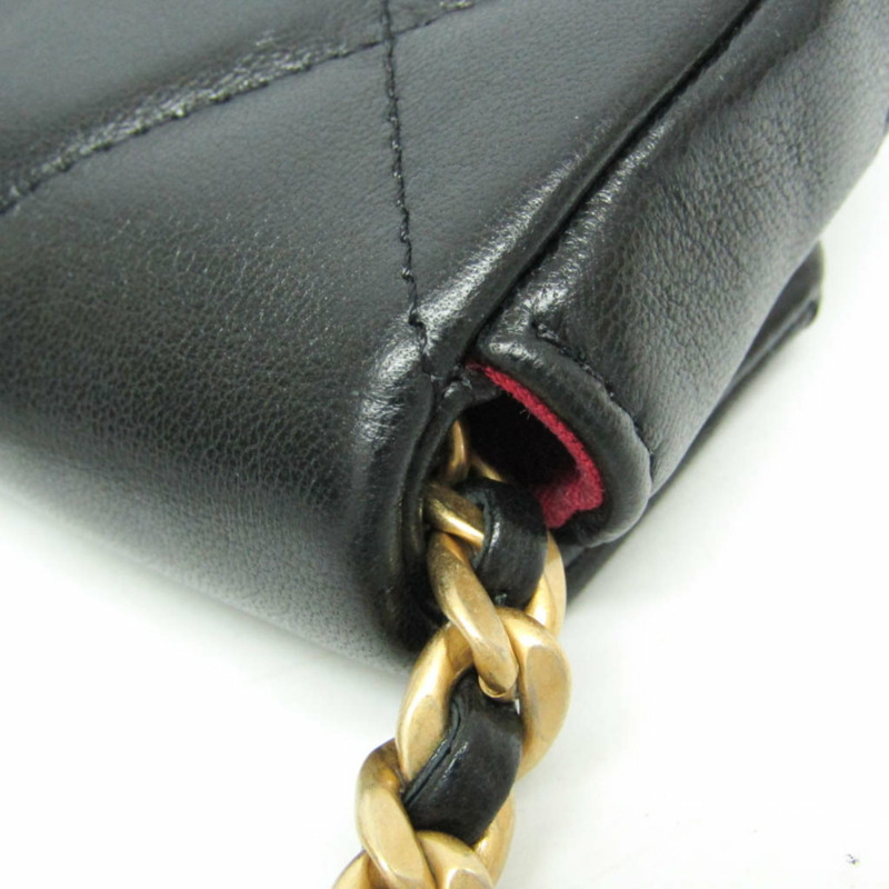 香奈兒 (Chanel) CHANEL 19 鏈條腰包 女士真皮腰包 黑色-8