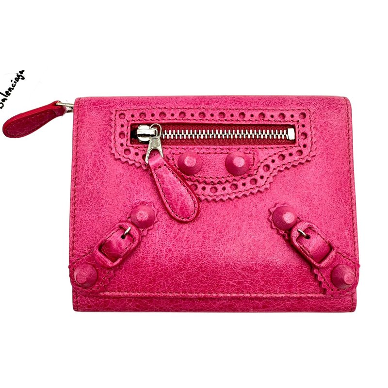 【美收精品】BALENCIAGA 粉色city錢包 C-80【隔月月中將轉賣至日本 上架期限30天】-0