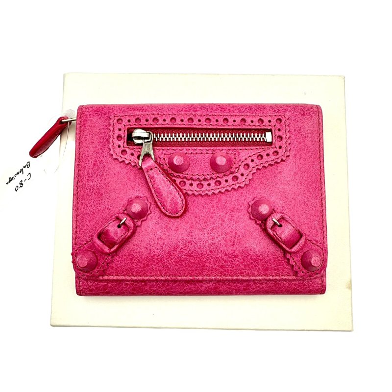 【美收精品】BALENCIAGA 粉色city錢包 C-80【隔月月中將轉賣至日本 上架期限30天】-7