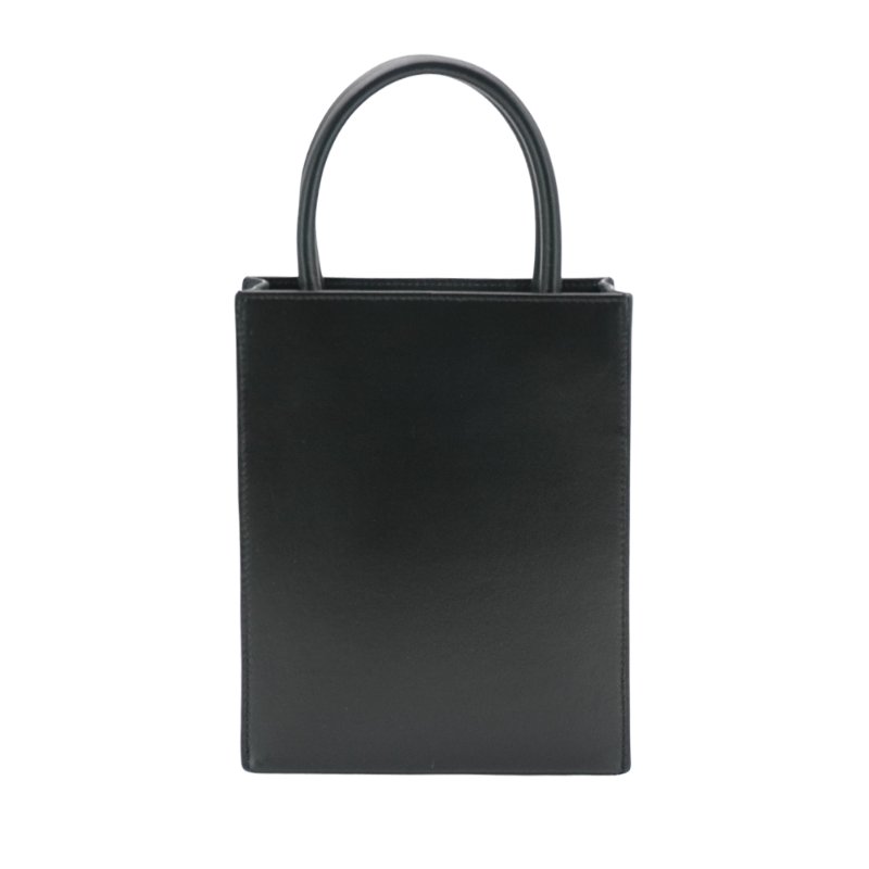 Loewe 展示品 Standard A5 浮雕字母小牛皮二用托特包(黑)-2