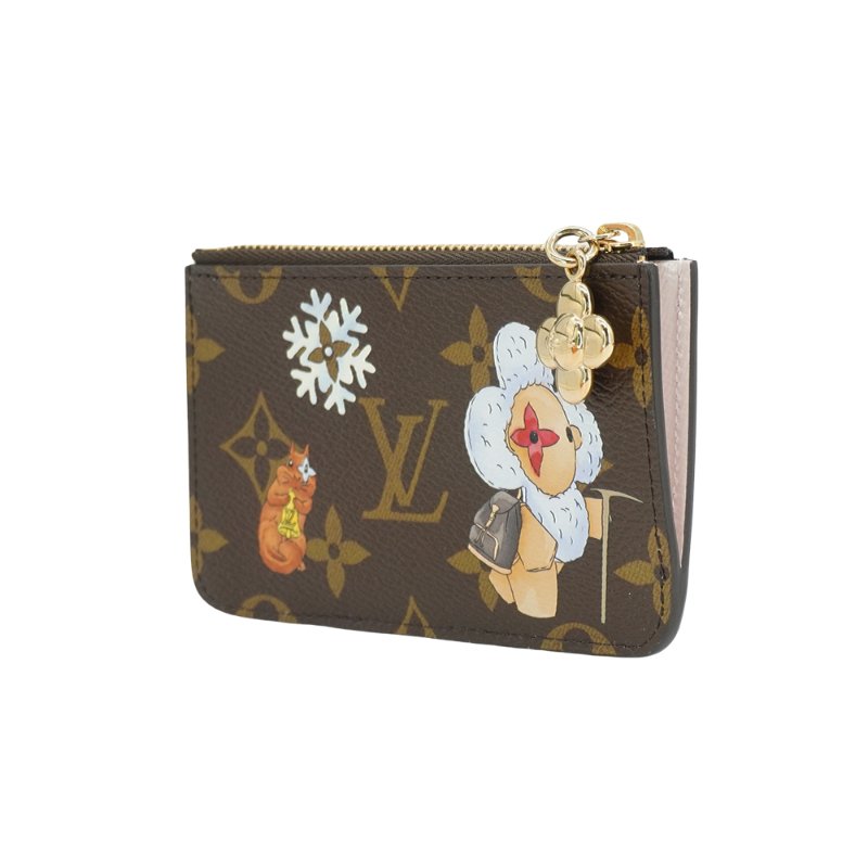 Louis Vuitton Romy 塗層帆布玩偶印花卡片零錢包(M15333-咖)-1