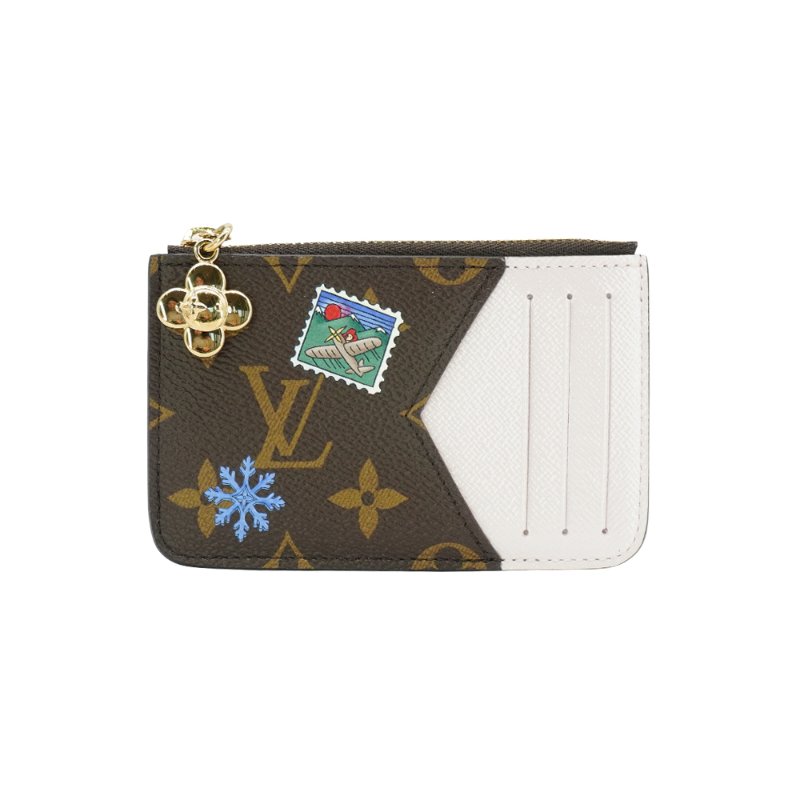 Louis Vuitton Romy 塗層帆布玩偶印花卡片零錢包(M15333-咖)-2