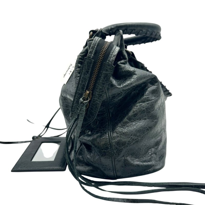 【美收精品】BALENCIAGA 黑色手提機車包 C-81【隔月月中將轉賣至日本 上架期限30天】-3