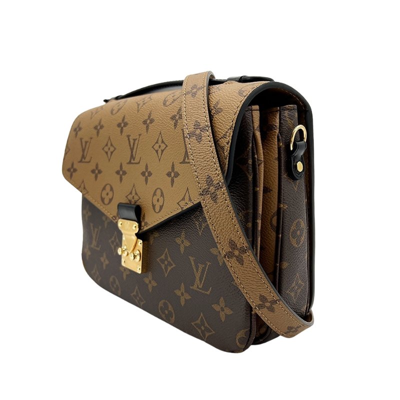 Louis Vuitton 展示品 Pochette Metis 帆布雙拼色斜背郵差包(M44876-咖)-1