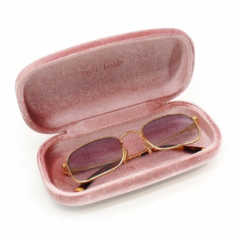 Miu Miu SMU A53 香檳金方框太陽眼鏡(棕)