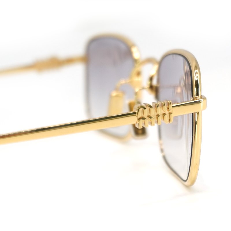 Miu Miu SMU A53 香檳金方框太陽眼鏡(棕)-3