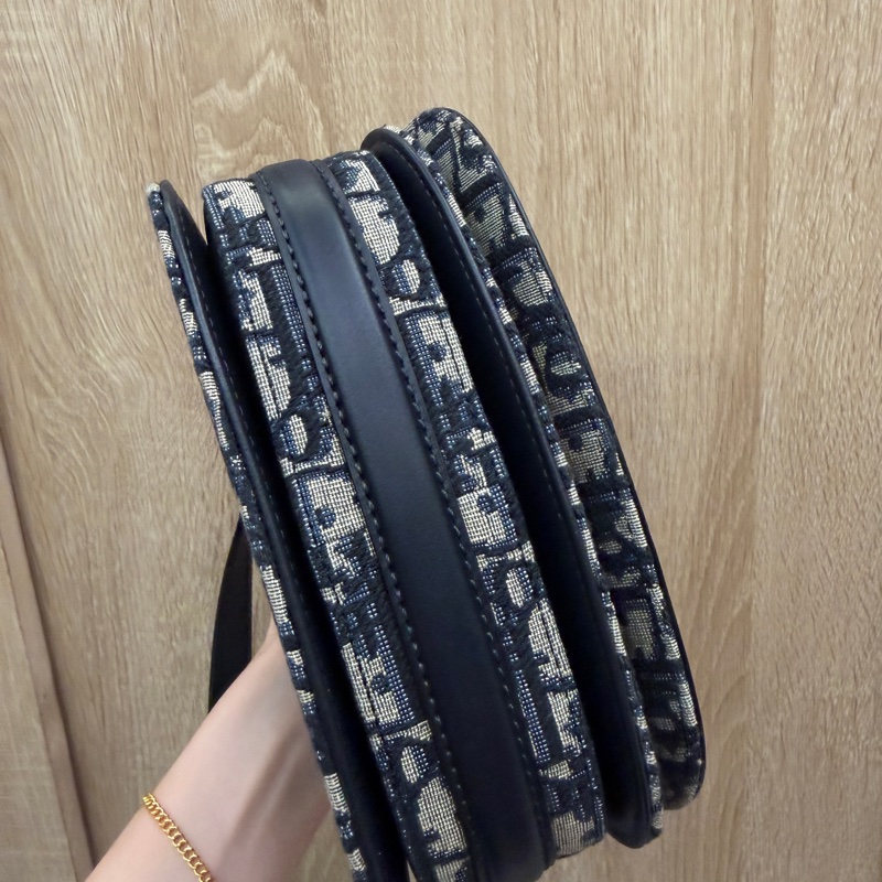 Dior 深藍牛皮金釦Montaigne Avenue小號手提斜背包-5