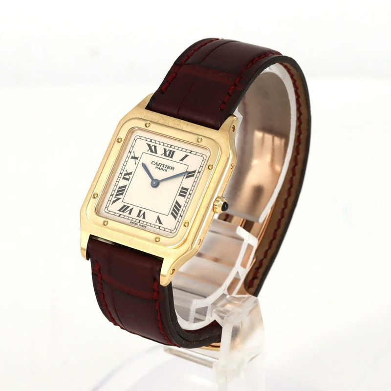 卡地亞 Santos-Dumont LM CPCP YG W1527751 手動上鍊腕錶-1