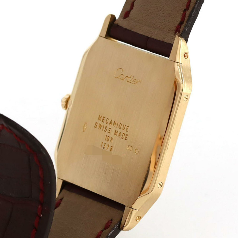 卡地亞 Santos-Dumont LM CPCP YG W1527751 手動上鍊腕錶-5