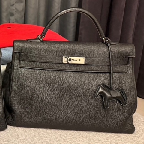 🐎Hermès Kelly 40 黑銀｜Togo