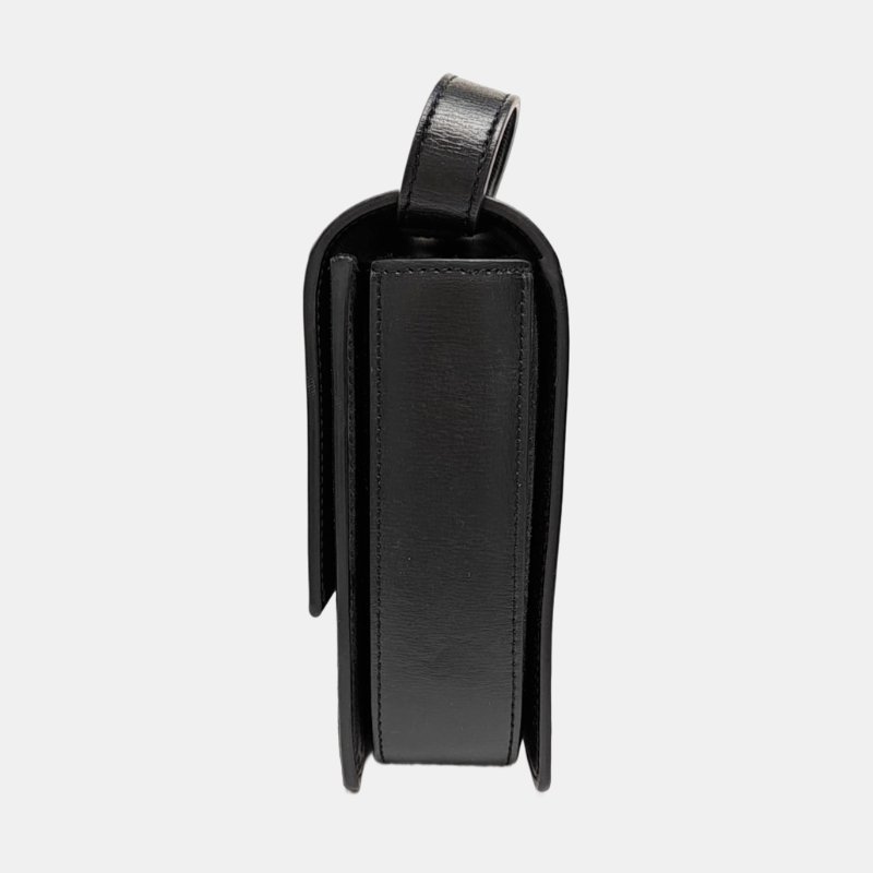 YSL BELLECHASSE中號黑色牛皮單肩包金色五金可拆卸肩帶-2