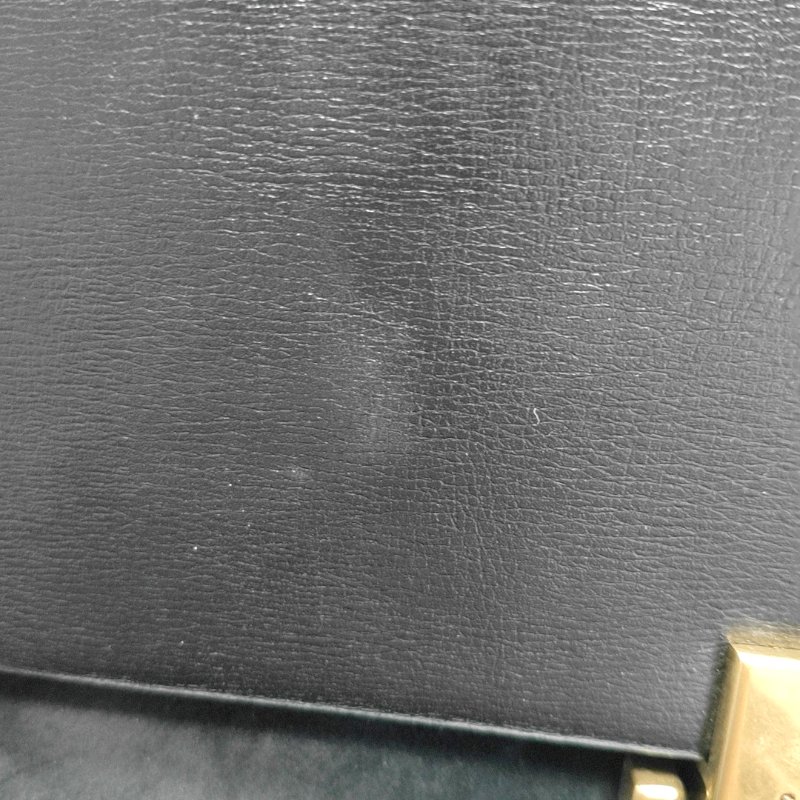 YSL BELLECHASSE中號黑色牛皮單肩包金色五金可拆卸肩帶-8