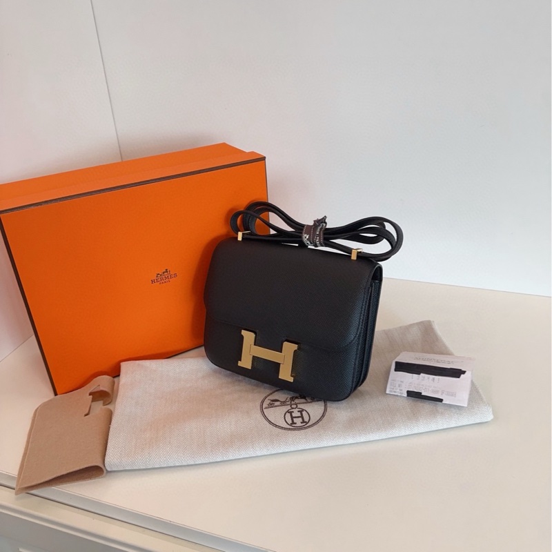 【99新🆕】Hermes mini constance 迷你康康19黑金 E皮 y刻 斜挎包-4