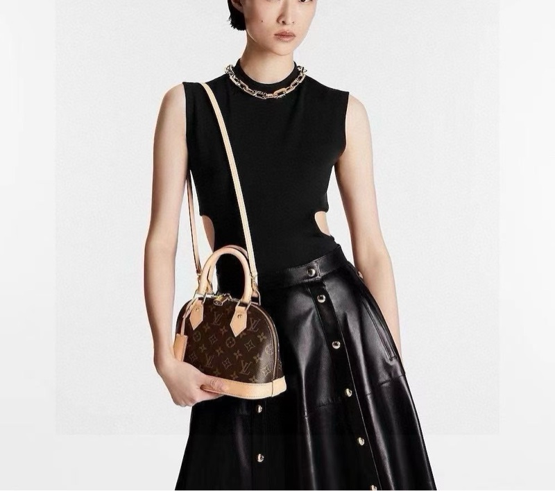 LV 老花alma bb老花貝殼包-9