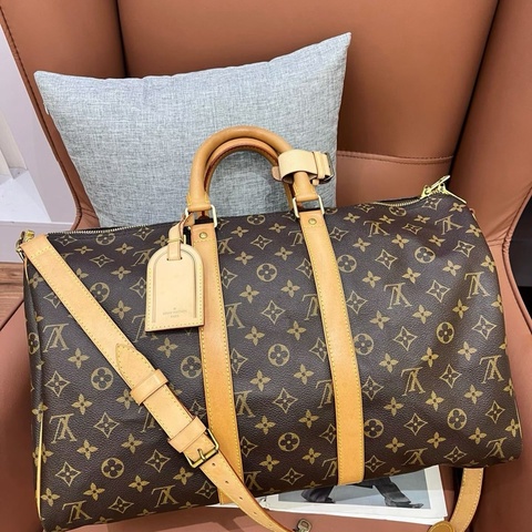 LV keepall老花kp45旅行裝肩帶款
