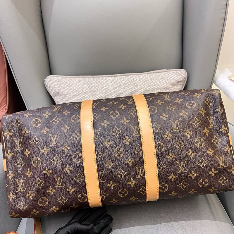 LV keepall老花kp45旅行裝肩帶款-5