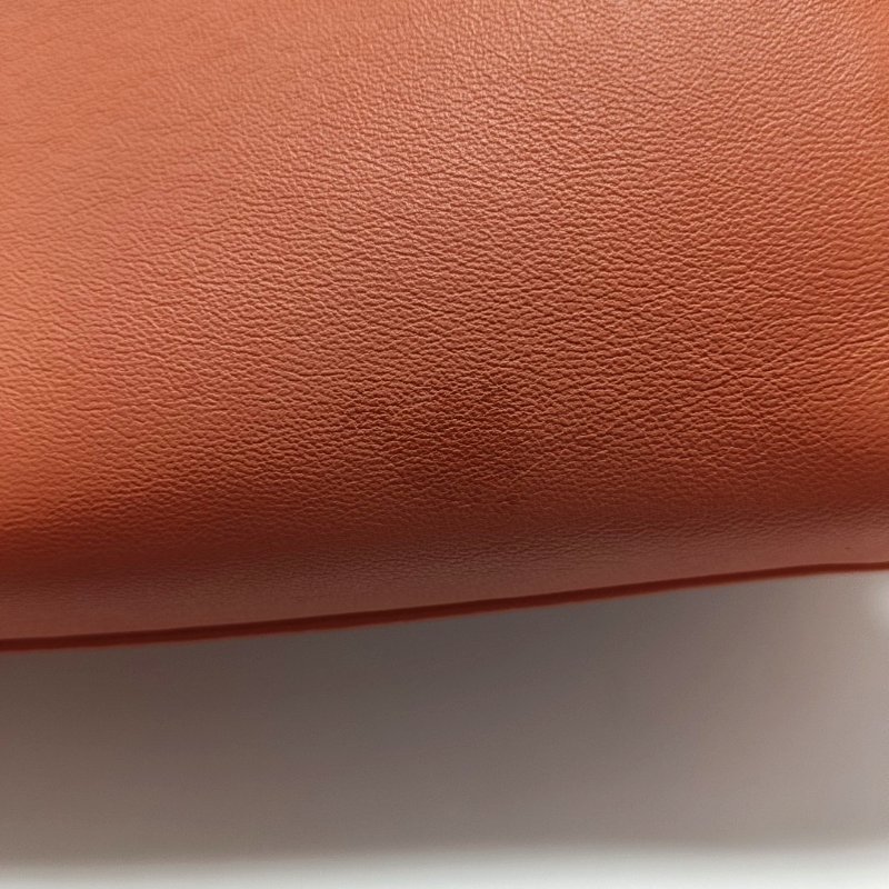 FENDI Peekaboo橘紅色牛皮斜挎包手提包單肩包銀色五金可拆卸肩帶-12