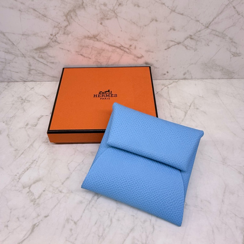 HERMES BASTIA藍色零錢包/D-0