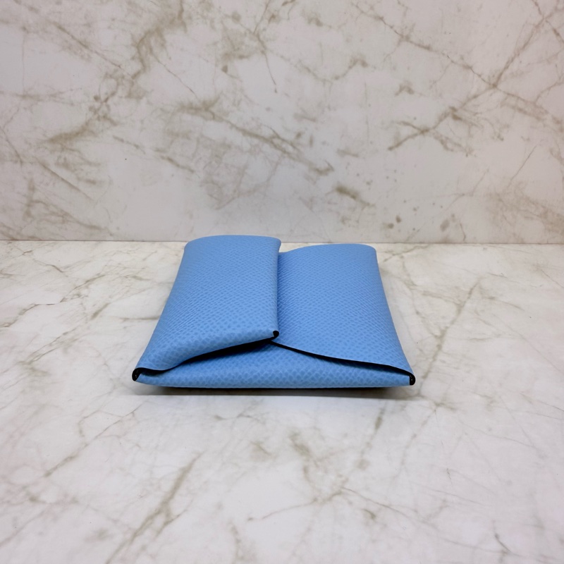 HERMES BASTIA藍色零錢包/D-4