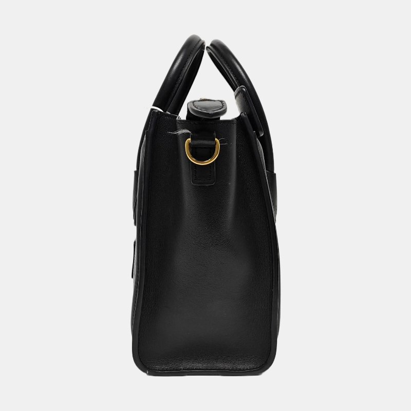 CELINE LUGGAGE藍色牛皮單肩包金色五金可拆卸肩帶-2