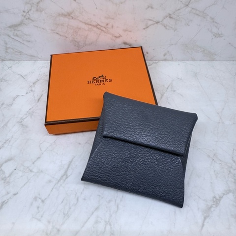 HERMES BASTIA霧霾灰零錢包/W
