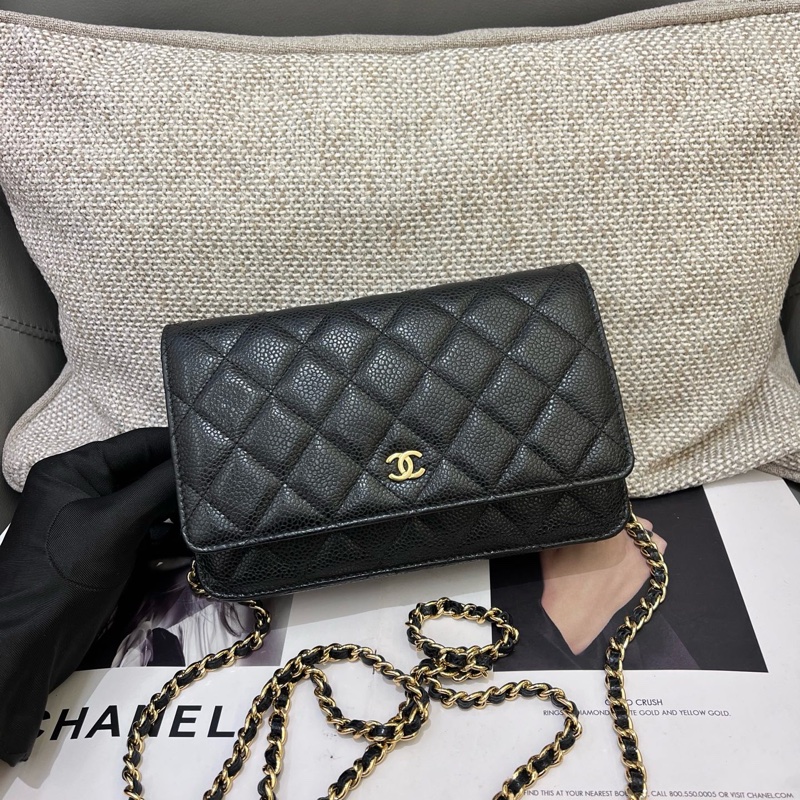 Chanel香奈兒黑金woc包-0