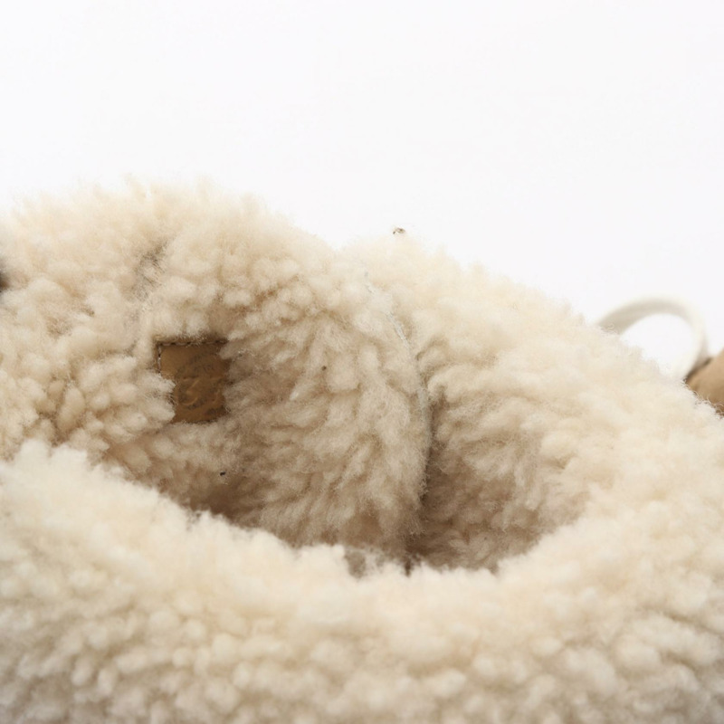 愛馬仕 Flocon 高筒運動鞋靴 #37.5 絨面革 棕色 米色 二手 女款-7