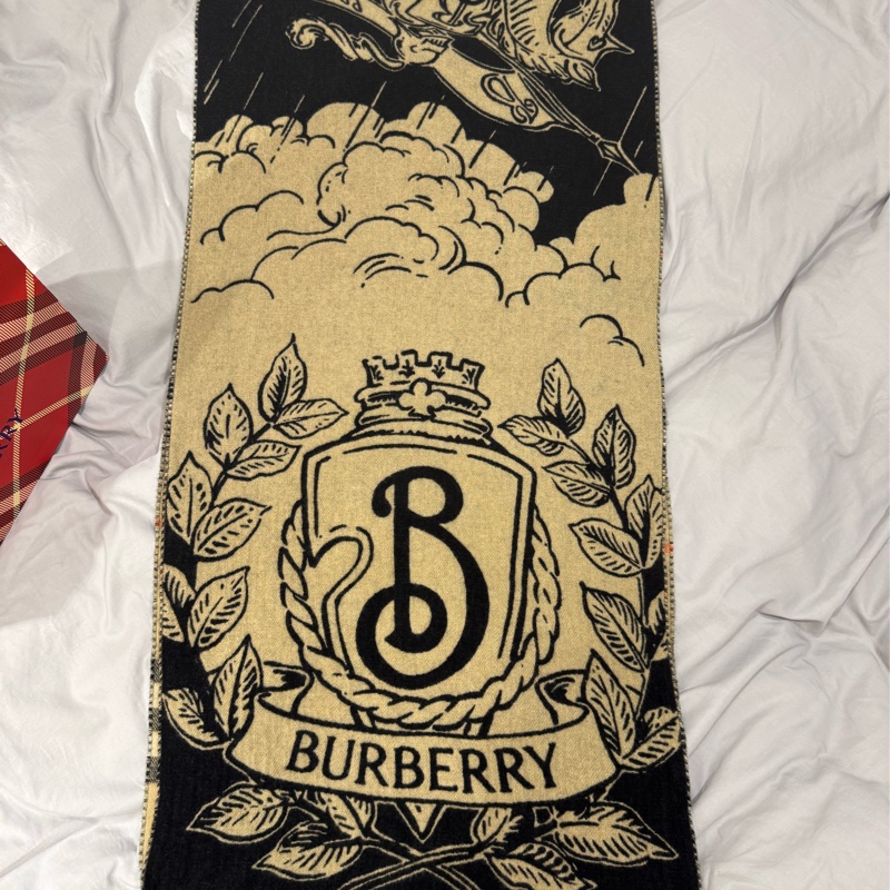 全新Burberry25年新款斷貨戰馬純羊絨圍巾-2