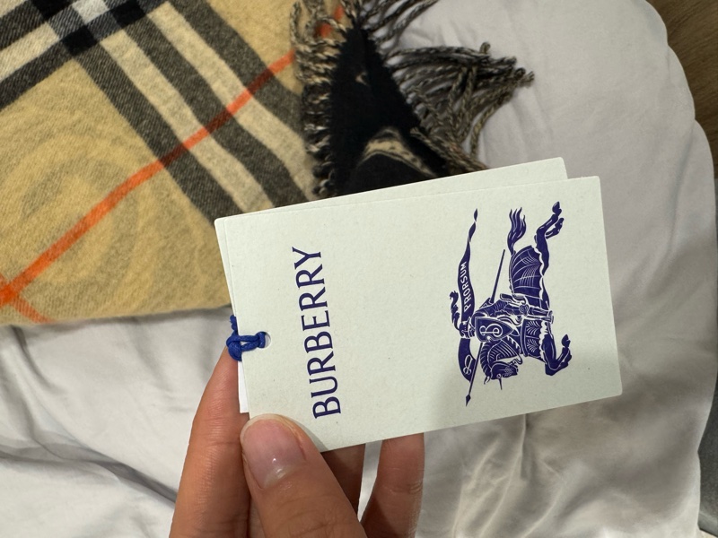 全新Burberry25年新款斷貨戰馬純羊絨圍巾-3