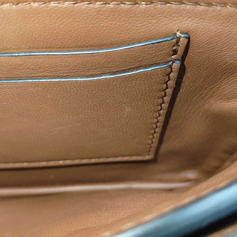 BURBERRY D-Ring迷你黑色牛皮斜挎包單肩包銀色五金可拆卸肩帶-11