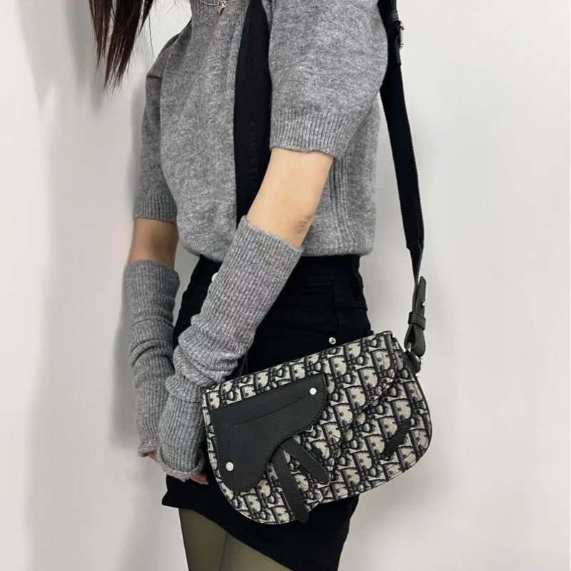 迪奧Dior老花saddle馬鞍包，男女通用款-9