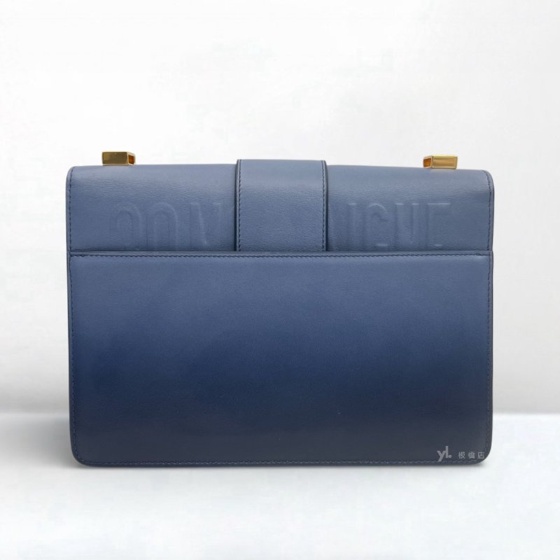 Dior 30 Montaigne藍色漸層牛皮金釦斜背包 M9203UMOS_M911-3