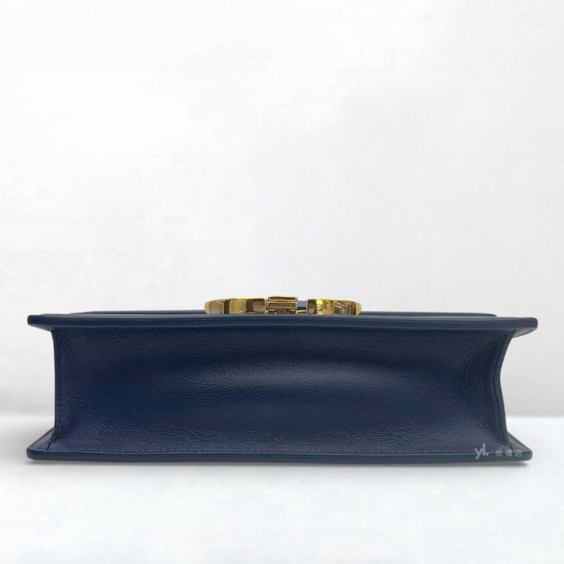 Dior 30 Montaigne藍色漸層牛皮金釦斜背包 M9203UMOS_M911-4